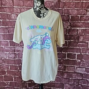 Sanrio Cinnamoroll Cream Color Short Sleeve T-Shirt Size Lg